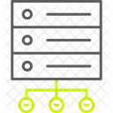 Red De Bases De Datos Central Conexiones Icono