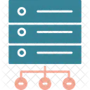 Red De Bases De Datos Central Conexiones Icono