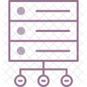 Red De Bases De Datos Central Conexiones Icono
