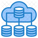 Red de base de datos en la nube  Icono