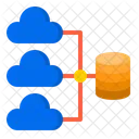 Red de base de datos en la nube  Icono