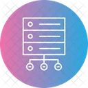Red De Bases De Datos Central Conexiones Icono
