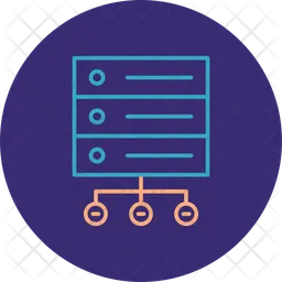 Red de bases de datos  Icono