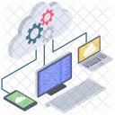 Computacion En La Nube Red En La Nube Uso Compartido De La Nube Icon