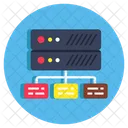 Red De Servidores Servidor De Datos Base De Datos Icono