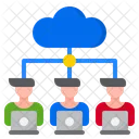 Trabajador Trabajo Desde Casa Servidor Icono