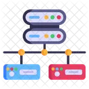Redes De Almacenamiento Redes De Servidores Alojamiento De Datos Icono