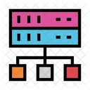 Servidor Red Base De Datos Icono