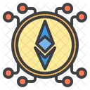 Ethereum Dinero Bitcoin Criptomoneda Red De Dinero Red Ethereum Icono