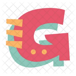 Red Dinosaurs G Alphabet  Icon