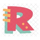 Red Dinosaurs R Alphabet  Icon