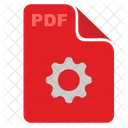 Red File Settings Icon