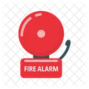 Red Fire Alarm Bell Icon