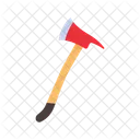 Red Fire Ax Axe Wood Icon
