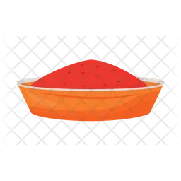 Red food in orange  Icon