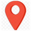 Red gps navigator pin  Icono