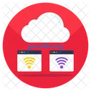 Red de internet en la nube  Icono