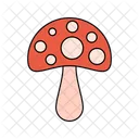 Red Mushroom Mushroom Food Ingredient Icon