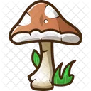 Red Mushroom Cute Sticker Icon