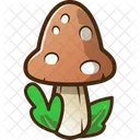 Red Mushroom Cute Sticker Icon