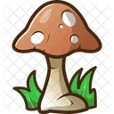 Red Mushroom Cute Sticker Icon