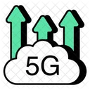 Red 5g en la nube  Icono