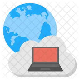 Red global en la nube  Icono