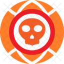 Red peligro calavera  Icono