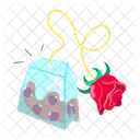 Rose Cartoon Rose Stickers Blooming Flowers Icon