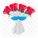 Rose Cartoon Rose Stickers Blooming Flowers Icon