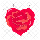 Rose Cartoon Rose Stickers Blooming Flowers Icon