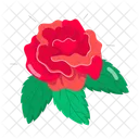 Rose Cartoon Rose Stickers Blooming Flowers Icon