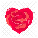 Rose Cartoon Rose Stickers Blooming Flowers Icon