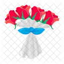 Rose Cartoon Rose Stickers Blooming Flowers Icon