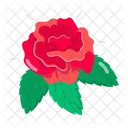 Rose Cartoon Rose Stickers Blooming Flowers Icon
