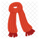 Red Scarf Scarf Winter Icon