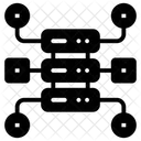 Red De Servidor De Datos Estructura Del Servidor De Datos SQL Icono