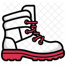 Red Snow boots Shoes  Icon