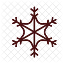 Red Snowflake Red Copyspace Icon