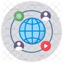 Comunicacion Redes Sociales Nodos De Red Icon
