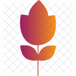 Red Tulip Flower  Icon