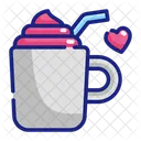 Red Velvet Latte Drink Romance Icon