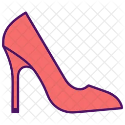 Red Women's High Heels  Shoes  Icon