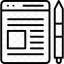Redação de artigo  Ícone