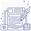 Redação de artigos on-line  Ícone