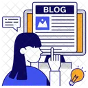 Redaction De Contenu En Ligne Redaction De Blog Redaction Darticles Icône