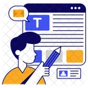 Redaction De Contenu En Ligne Redaction De Blog Redaction Darticles Icône