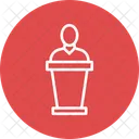 Podium Rede Ankundigung Symbol