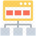 Rede Fluxo De Trabalho Programacao Ícone