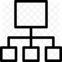 Hierarquia Sitemap Rede Ícone